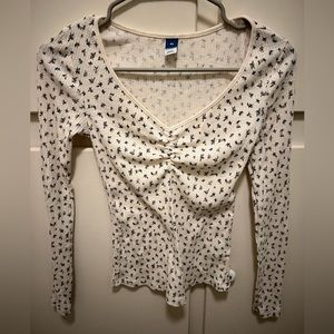 Old Navy Cinched Long Sleeve Floral